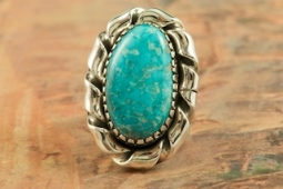 Genuine Candelaria Turquoise Sterling Silver Ring